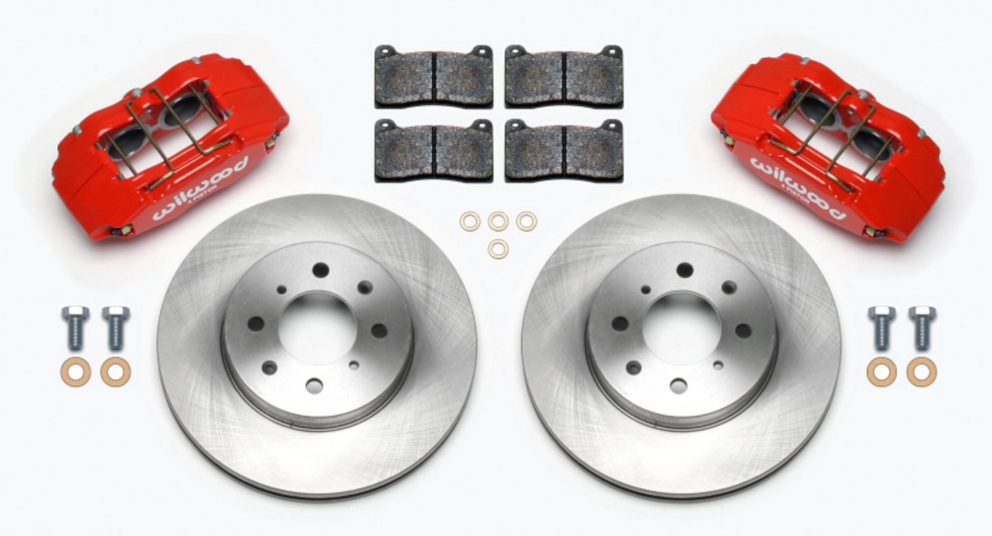 Wilwood Dpha Front Caliper & Rotor Kit Red Honda / Acura w/ 262mm OE Rotor - Mammoth Racing -