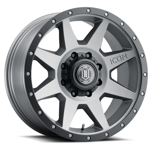 Icon Rebound 20x9 8x170 6mm Offset 5.25in BS Titanium Wheel - Mammoth Racing -