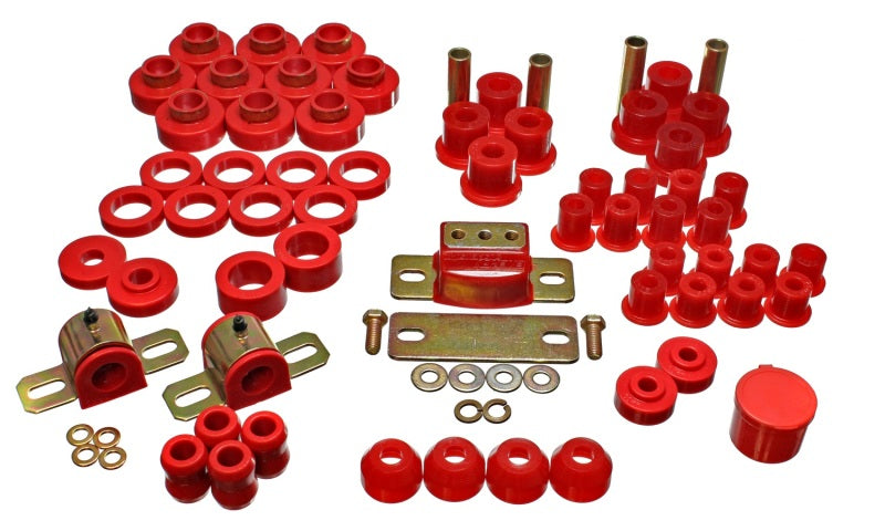 Energy Suspension 80-86 Jeep CJ7 Red Hyper-Flex Master Bushing Set - Mammoth Racing -