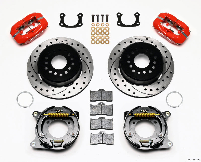 Wilwood Forged Dynalite P/S P-B Kit Drilled-Red New Big Ford 2.50in Offset - My Store
