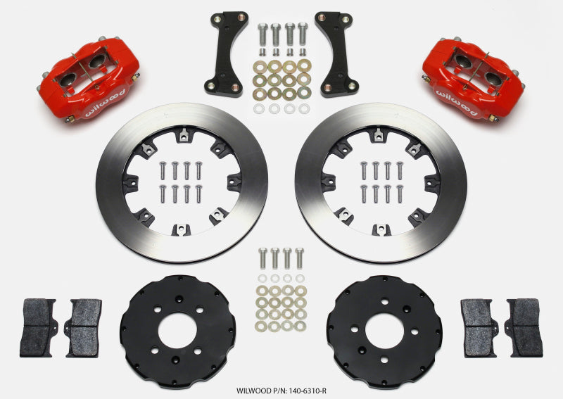 Wilwood Forged Dynalite Front Hat Kit 12.19in Red 90-99 Civic w/240 mm Disc - My Store