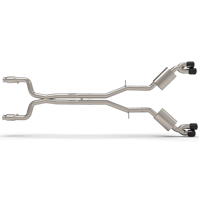 Kooks 2016+ Chevrolet Camaro SS LT1 6.2l 3in Exhaust w/ Catted X-Pipe 4in Black Slash Cut Quad Tips - Mammoth Racing -