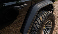 Bushwacker 18-21 Jeep Wrangler JL (2-Door & 4-Door) Flat Style Flares 4pc - Black - Mammoth Racing -