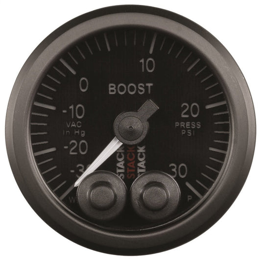 Autometer Stack Instruments 52mm -30inhg To +30psi Pro Control Boost Pressure Gauge - Black