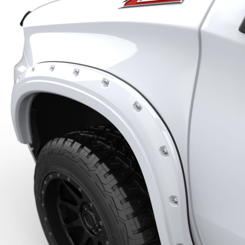 EGR 19-22 Chevrolet Silverado 1500 Summit White Traditional Bolt-On Look Fender Flares Set Of 4 - Mammoth Racing -