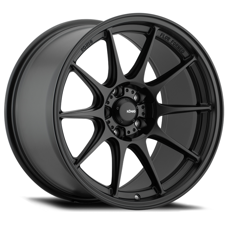 Konig Dekagram 18x8.5 5x114.3 Et35 Semi-Matte Black - Mammoth Racing -