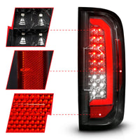 ANZO 15-21 GMC Canyon Full LED Taillights w/ Red Lightbar Black Housing/Clear Lens - Mammoth Racing -