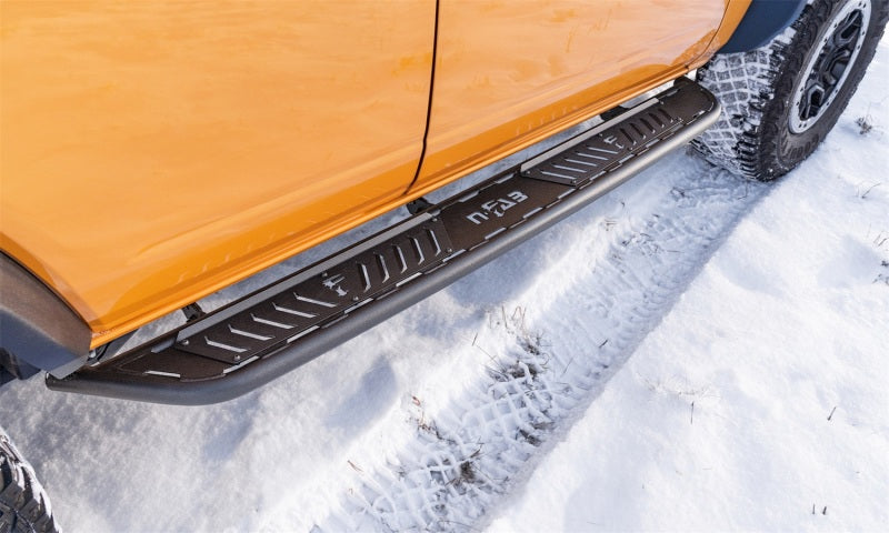 N-FAB 2021 Ford Bronco 4 Door Roan Running Boards - Textured Black - Mammoth Racing -