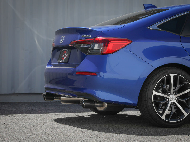 aFe Takeda 2.5in 304 SS Cat-Back Exhaust System w/CF Tips 2022+ Honda Civic L4-1.5L (t) - Mammoth Racing -