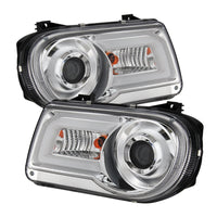 Spyder Chrysler 300C 05-10 Projector Headlights LED DRL Chrome High/Low H7 PRO-YD-C300C-DRL-C - Mammoth Racing -