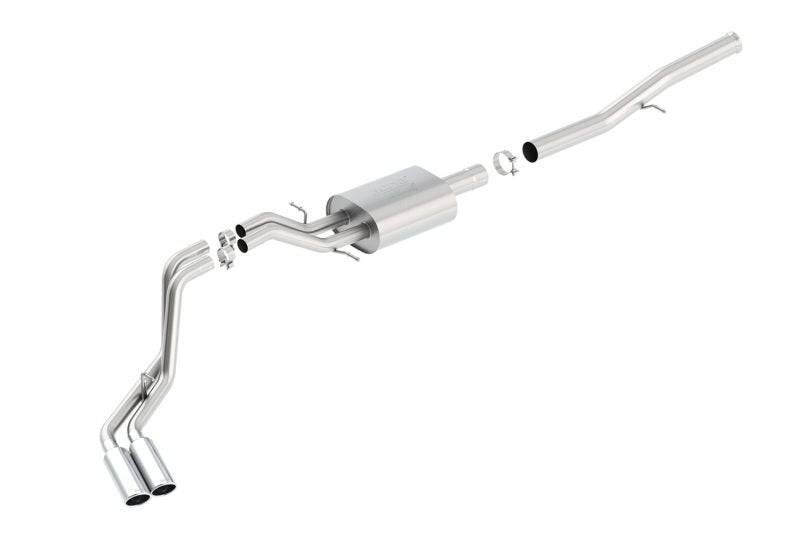 Borla 14 Silv/Sierra 1500 EC Std/CC Short 143.5in WB ATAK Dual Rolled Side Exit Cat-Back Exhaust - Mammoth Racing -