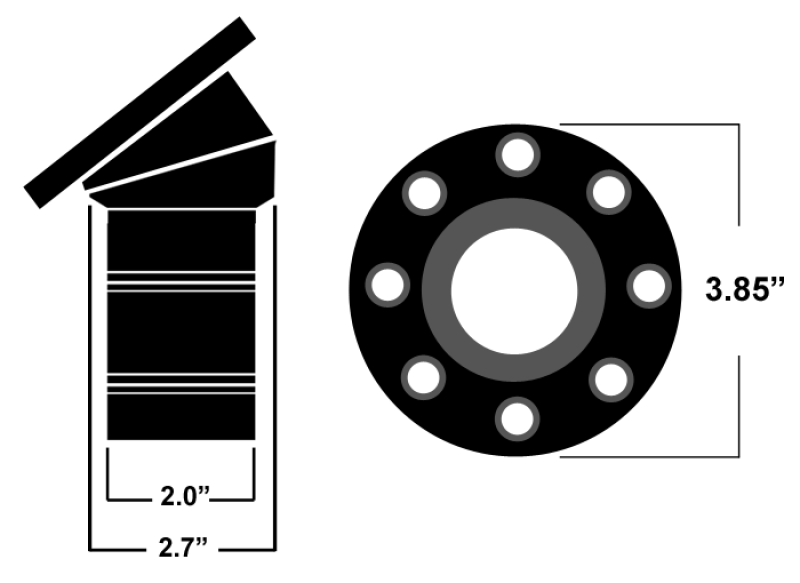 Ridetech 67-68 Camaro Locking Gas Cap (Clear Anodized) - Mammoth Racing -
