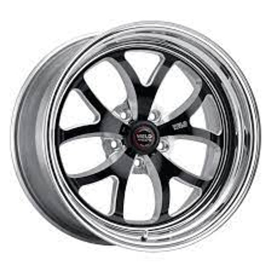 Weld S76 18x10 / 5x4.75in BP / 7.1in. BS Black Wheel (High Pad) - Non-Beadlock - Mammoth Racing -