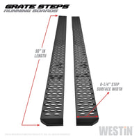 Westin Grate Steps Running Boards 90 in - Textured Black - Mammoth Racing -