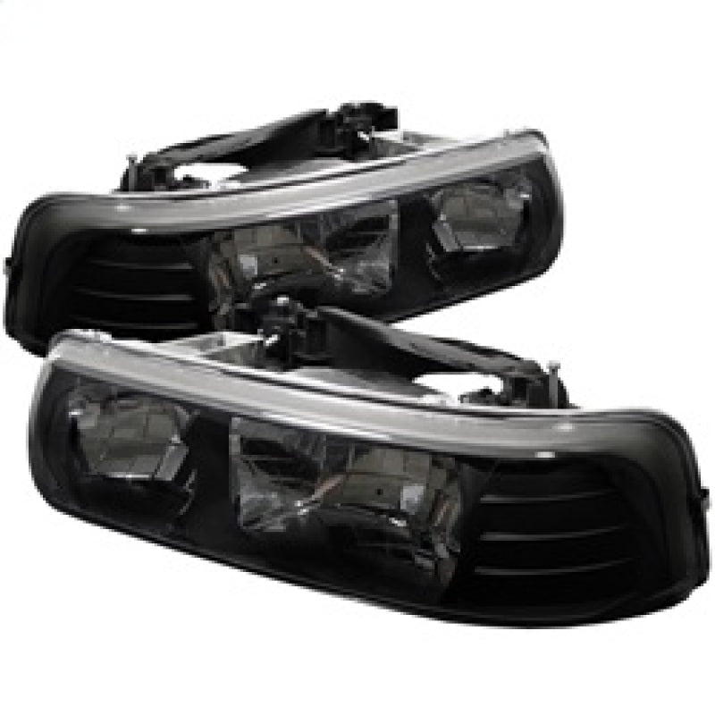 Spyder Chevy Silverado 1500 99-02/Chevy Silverado 3500 01-02 Crystal Headlights Blk HD-YD-CSIL99-BK - Mammoth Racing -