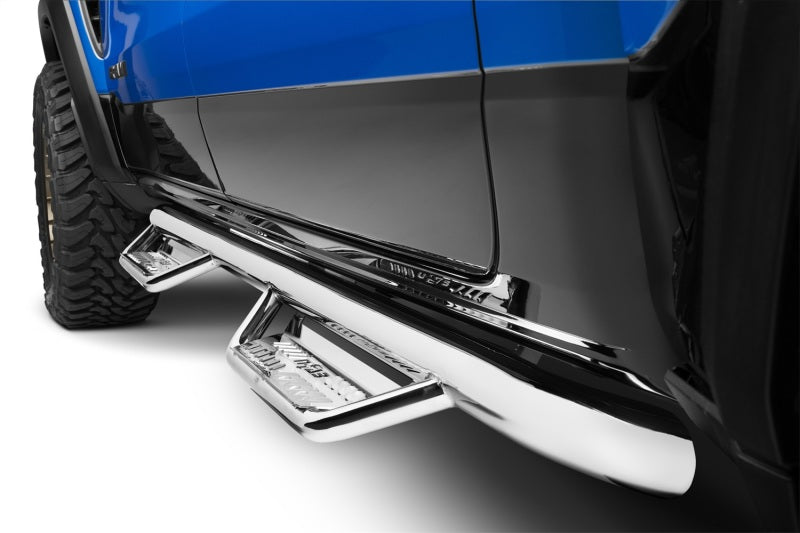 N-Fab Podium SS 19-20 Dodge RAM 1500 Crew Cab - Cab Length - Polished Stainless - 3in - Mammoth Racing -