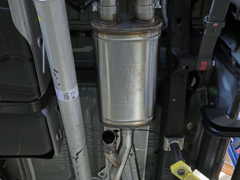 aFe Gemini XV 3in 304 SS Cat-Back Exhaust w/ Cutout 19-21 GM Silverado/Sierra 1500 V8- w/ Black Tips - Mammoth Racing -