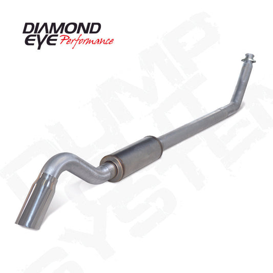 Diamond Eye 4in AL TURBO BACK SGL DUMP OUT 94-02 DODGE INCLUDING TIP - Mammoth Racing -