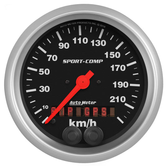 Autometer Sport-Comp 3-3/8in. 0-225km/h (gps) Speedometer Gauge - My Store