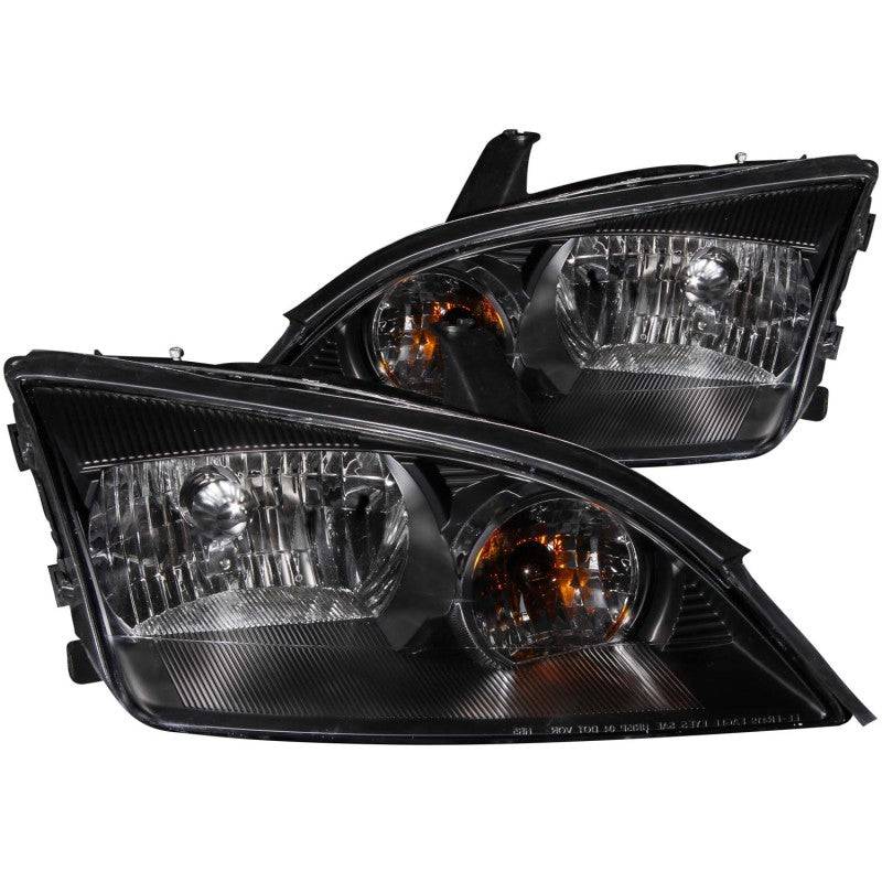 ANZO 2005-2007 Ford Focus Crystal Headlights Black - My Store