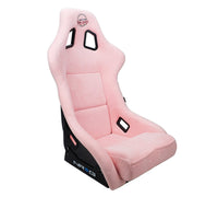 NRG FRP Bucket Seat PRISMA Edition W/ pearlized Back Pink Alcantara - Large - My Store
