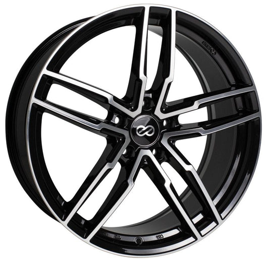 Enkei SS05 18x8.0 5x112 45mm Offset Black Machined Wheel - Mammoth Racing -