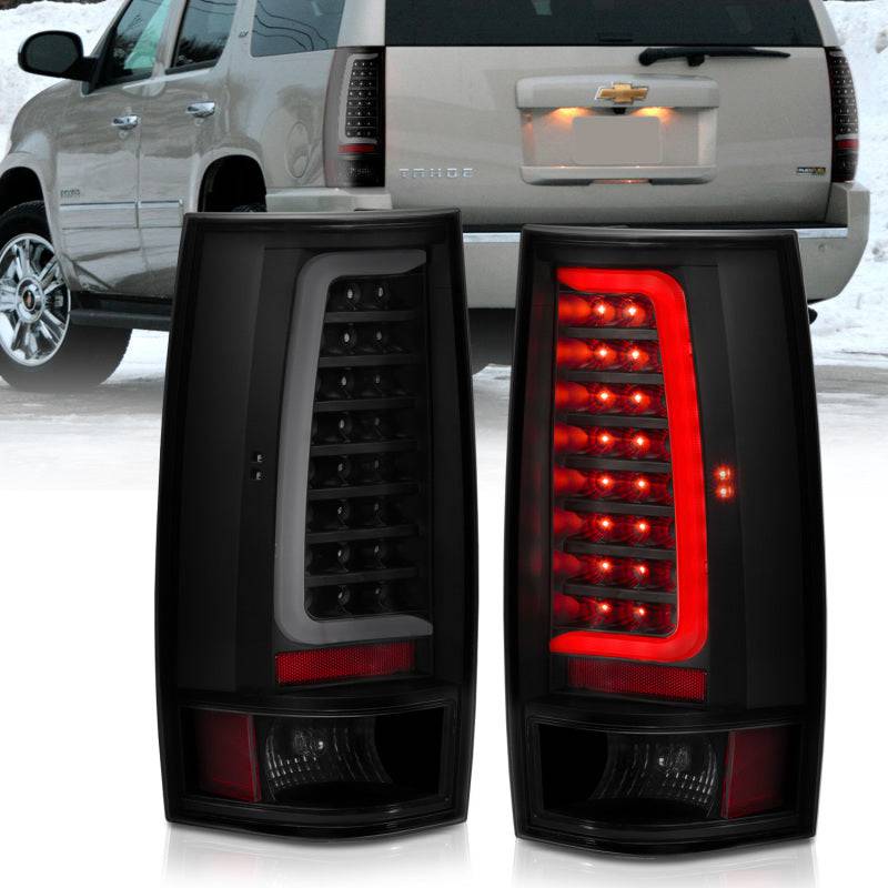 ANZO 2007-2014 Chevy Tahoe LED Taillight Plank Style Black w/Smoke Lens - My Store