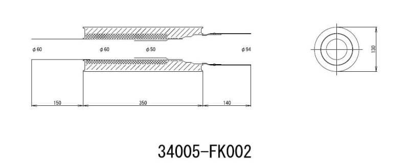 HKS Universal Stainless Hi Power 130mm Titanium Muffler - Mammoth Racing -