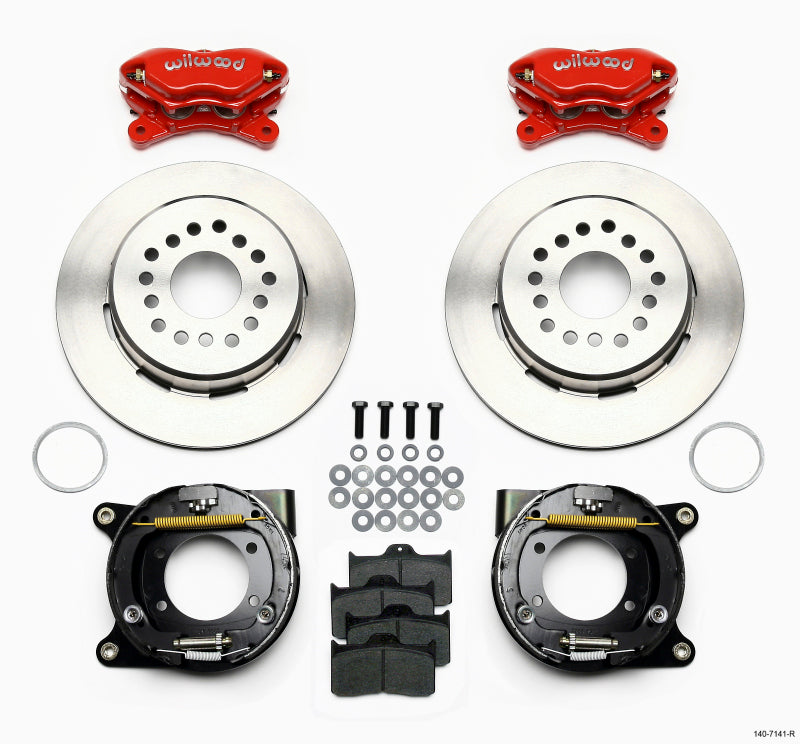 Wilwood Forged Dynalite P/S Park Brake Kit Red Chevy 12 Bolt w/ C-Clips - My Store