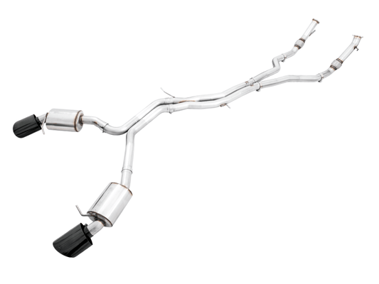 AWE Tuning Audi B9.5 RS 5 Coupe Non-Resonated Touring Edition Exhaust - RS-Style Diamond Black Tips - My Store