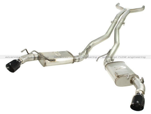 aFe MACHForce XP Exhaust 3in Stainless Stee CB/10-13 Chevy Camaro V8-6.2L (td) (gloss blk tip) - Mammoth Racing -