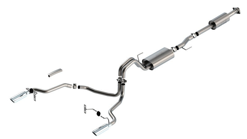 Borla F-150 2021 3.3L CC SB EC STB XL/XLT/Lariat/KR/Plnm/LTD 3/2.25 SRE Cat-Back S-Type Chrome Tips - My Store