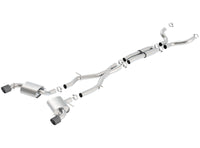 Borla 16-17 Chevy Camaro 6.2L 4.5in Carbon Fiber Tips Single Split Exit S-Type Catback Exhaust - My Store