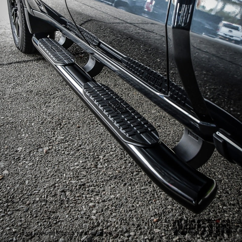 Westin 19-20 Chevrolet Silverado/GMC Sierra 1500 Double Cab PRO TRAXX 5 Oval Nerf Step Bars - Black - Mammoth Racing -
