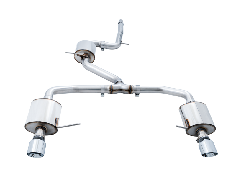 AWE Tuning 18-21 Volkswagen Jetta GLI Mk7 Touring Exhaust - Chrome Silver Tips (Fits High-Flow DP) - Mammoth Racing -