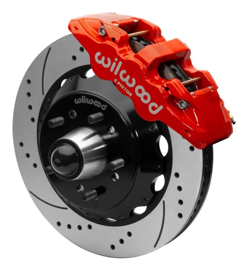 Wilwood Forged Narrow Superlite 6R Front Big Brake Kit SRP 14.00in Rotors 67-86 C1500 - Red - My Store