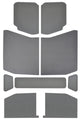 DEI 2018-Up Jeep Wrangler JL 4-Door Leather Look Headliner 9-pc - Gray - Mammoth Racing -