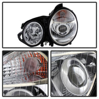 Xtune Mercedes Benz W210 E-Class 00-02 Projector Headlights Chrome PRO-CL-MW21099-C - Mammoth Racing -