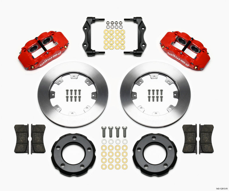 Wilwood Narrow Superlite 4R Front Kit 12.19in Drilled Red 82-86 Jeep CJ - Mammoth Racing -