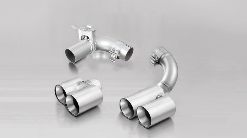 Remus 2012 BMW 3 Series F30 LCI Sedan / F31 LCI Touring Chrome 76mm Straight Cut Tail Pipe Set - Mammoth Racing -