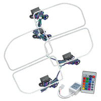 Oracle Ford F250/350 11-16 Halo Kit (Square Ring Design) - ColorSHIFT w/ Simple Controller - Mammoth Racing -