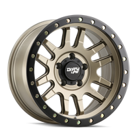 Dirty Life 9309 Canyon Pro 17x9/6x135 BP/0mm Offset/87.1mm Hub Satin Gold Wheel - Beadlock - Mammoth Racing -