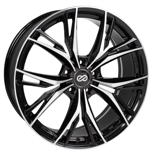 Enkei ONX 17x7.5 45mm Offset 5x100 Bolt Pattern 72.6 Bore Dia Black Machined Wheel - Mammoth Racing -