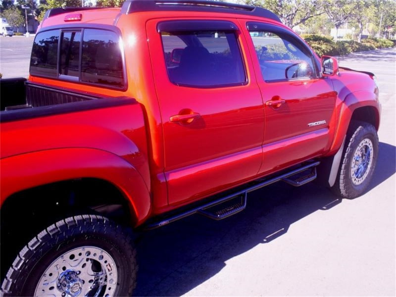 N-Fab Nerf Step 05-15 Toyota Tacoma Double Cab - Gloss Black - Cab Length - 2in - Mammoth Racing -