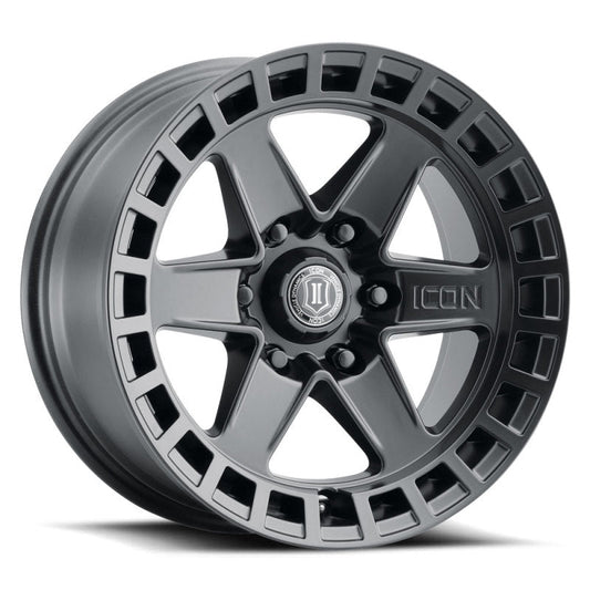 Icon Raider 17x8.5 6x135 6mm Offset 5in BS Satin Black Wheel - Mammoth Racing -