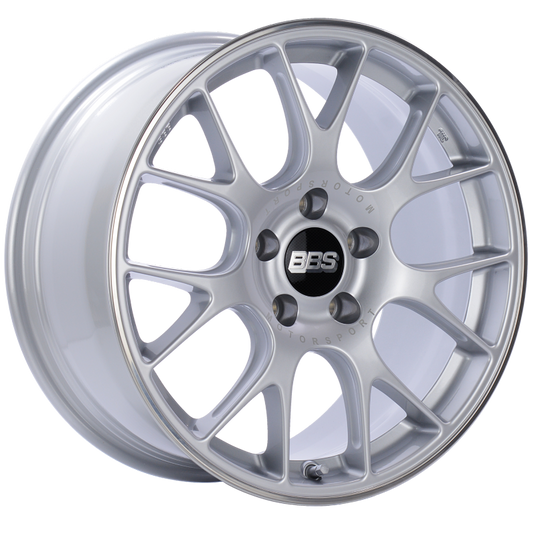 BBS CH-R 18x8 5x120 ET40 Brilliant Silver Polished Rim Protector Wheel -82mm PFS/Clip Required - Mammoth Racing -