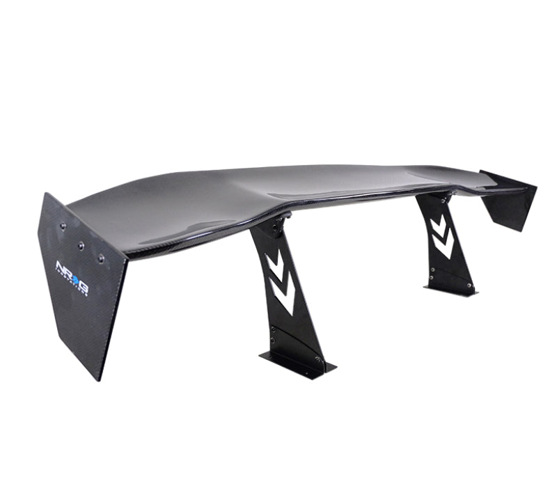 NRG Carbon Fiber Spoiler - Universal (69in.) w/NRG Logo / Stand Cut Out / Large Side Plate - My Store
