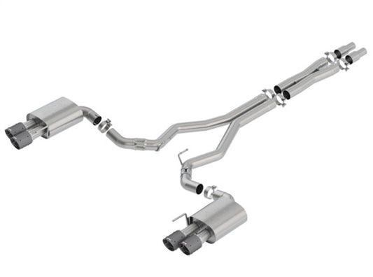 Borla 2018 Ford Mustang GT 5.0L AT/MT (w/o Valves) ATAK 3in Cat-Back Exhaust w/Carbon Fiber Tips - My Store