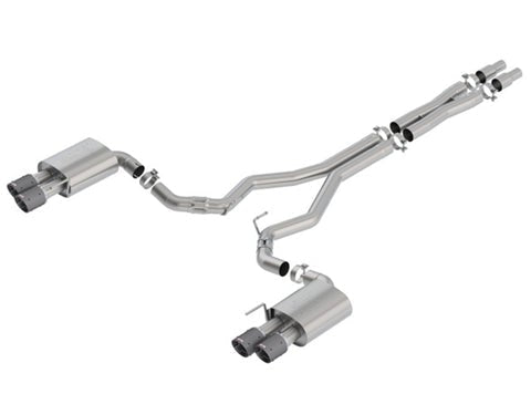 Borla 2018 Ford Mustang GT 5.0L AT/MT 3in Atak Catback Exhaust w/ Valves (Carbon Fiber Tip) - Mammoth Racing -