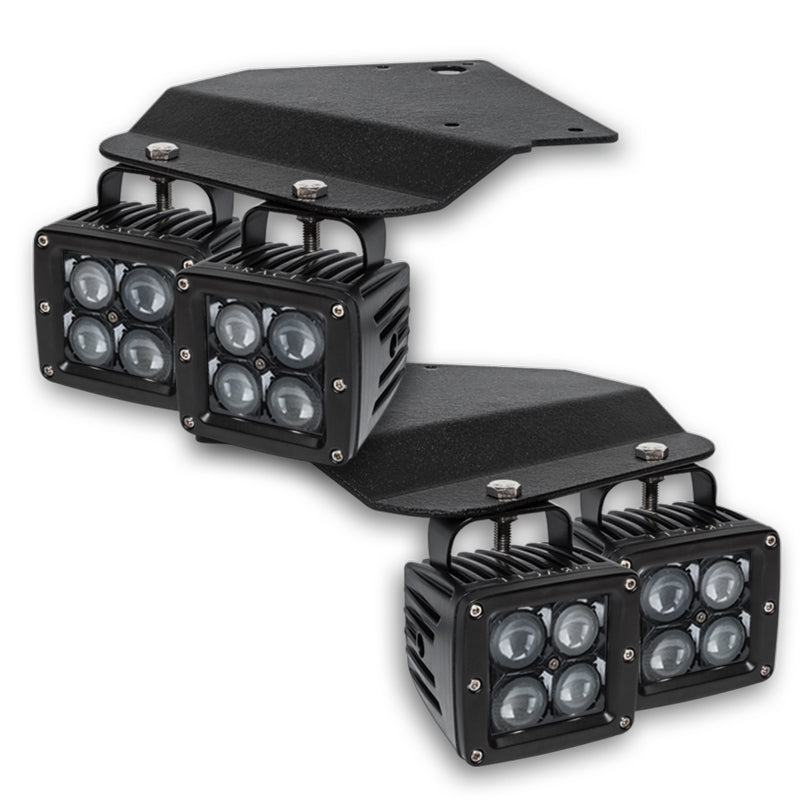 Oracle 10-14 Ford Raptor Fog Light Replacement Brackets/Lights - Mammoth Racing -
